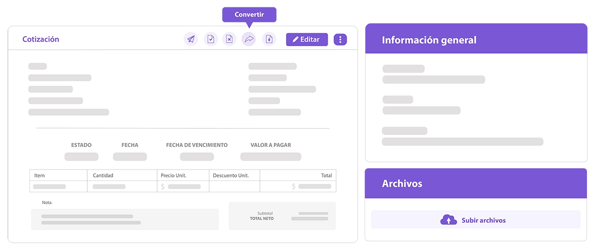 Convierte tus documentos con un clic.