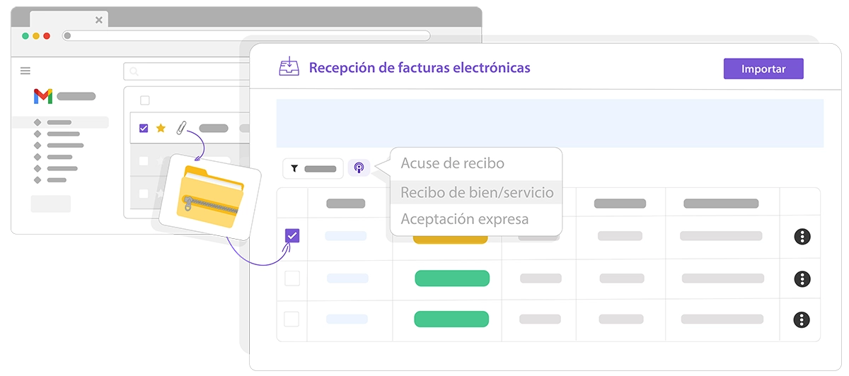 Emite eventos de recepción de facturación electrónica, fácil y ágil.